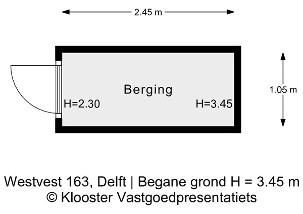 Plattegrond - Westvest 163, 2611 AZ Delft - Begane grond (Berging).jpeg